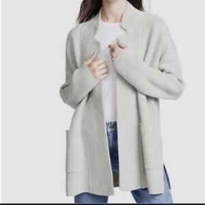 Madewell Spencer light grey sweater coat cardigan size small
